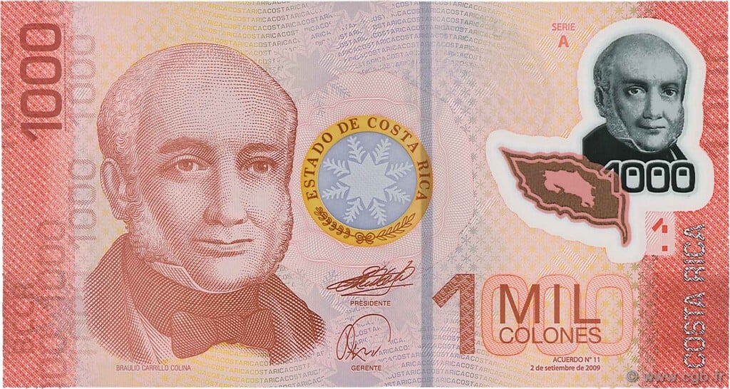 1000 colones bill 2