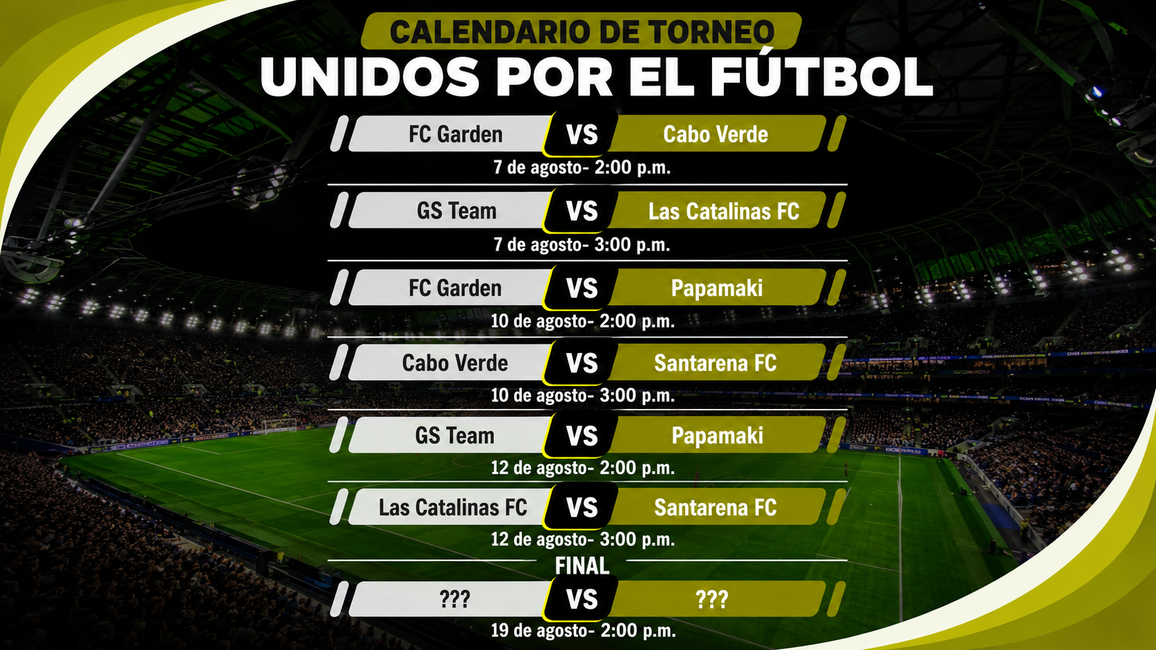 Torneo calendario