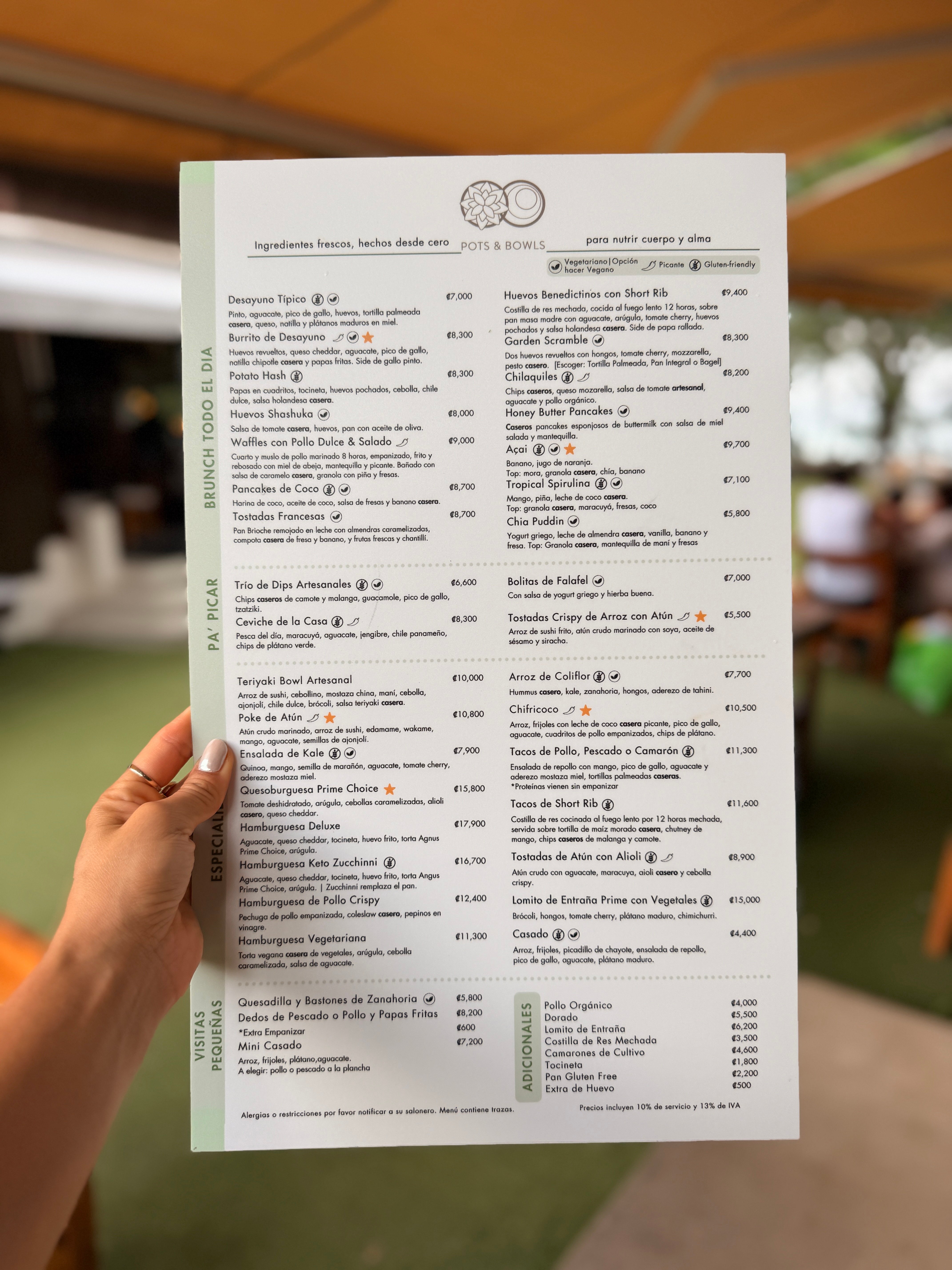 pots new menu