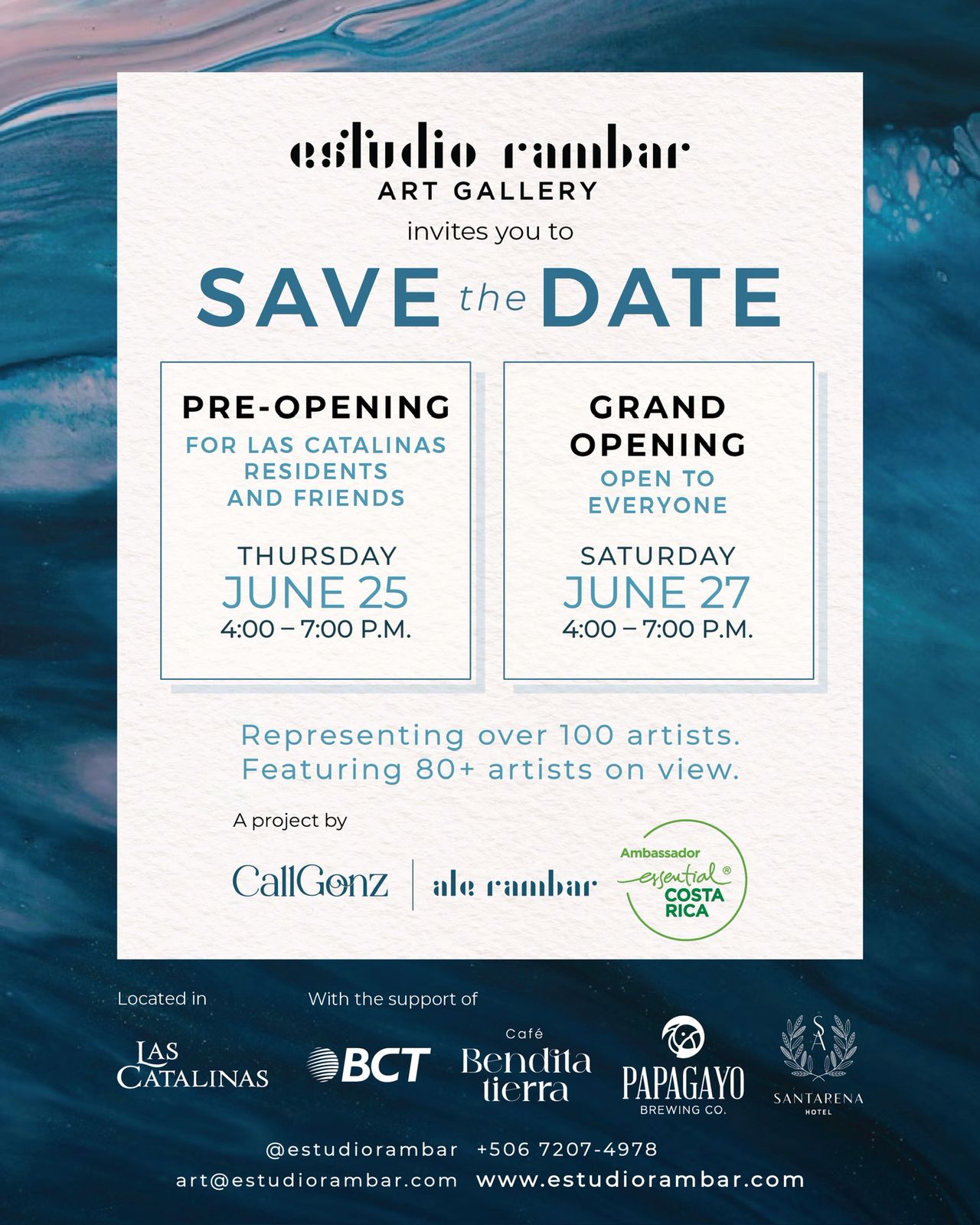 save the date preopening and opening estudio rambar